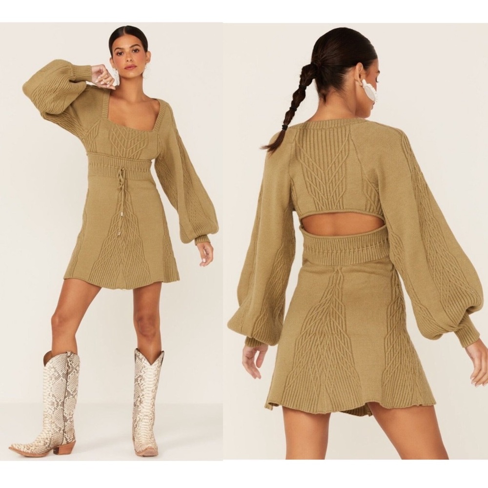 Free People Emmaline Mini Sweater Dress - NWT